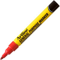 artline general purpose permanent marker bullet 1.5mm red