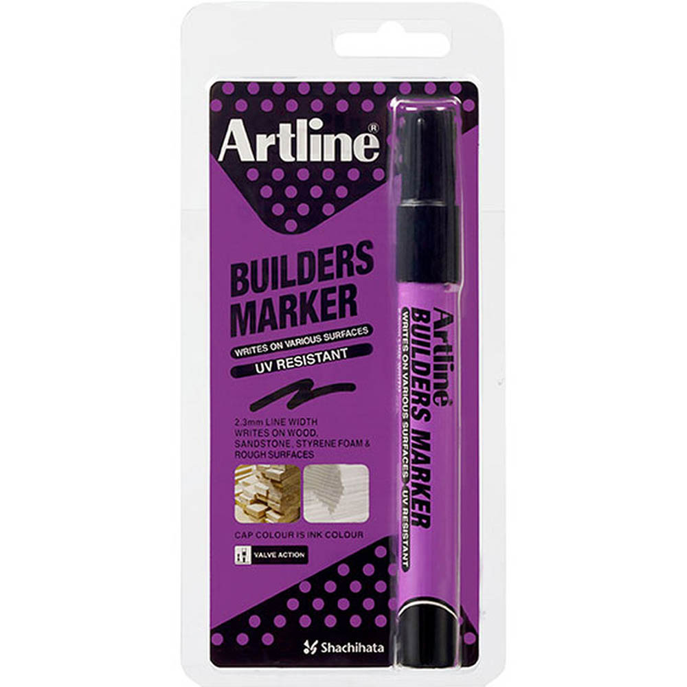 Image for ARTLINE BUILDERS PERMANENT MARKER BULLET 1.5MM BLACK HANGSELL from Discount Office National