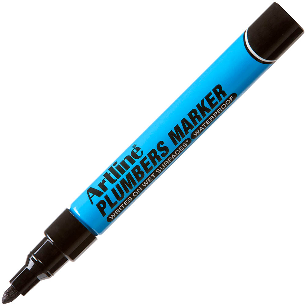 Image for ARTLINE PLUMBERS PERMANENT MARKER BULLET 1.5MM BLACK from Aztec Office National