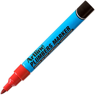 Image for ARTLINE PLUMBERS PERMANENT MARKER BULLET 1.5MM RED from Pirie Office National
