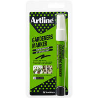artline gardeners permanent marker bullet 1.5mm white hangsell