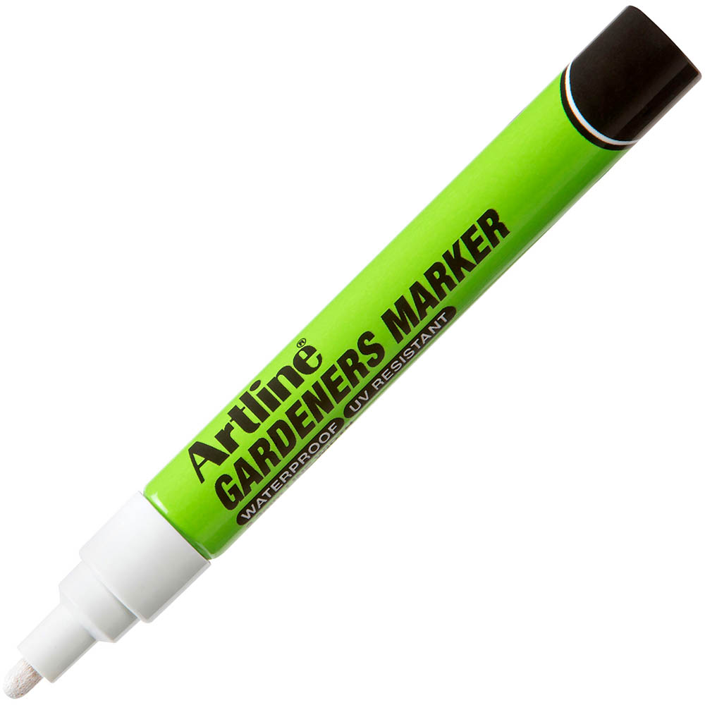 Image for ARTLINE GARDENERS PERMANENT MARKER BULLET 1.5MM WHITE from Office National Caloundra Business Supplies