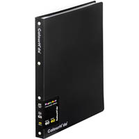 colourhide display book refillable 40 pocket black