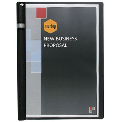 Image for MARBIG SPINE CLAMP FILE A4 BLACK from Mackay Business Machines (MBM) Office National