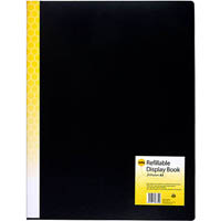 marbig display book refillable 20 pocket a3 black