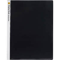 marbig display book non-refilable insert cover 40 pocket a4 clear/black