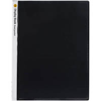 marbig display book non-refilable insert cover 20 pocket a4 clear/black
