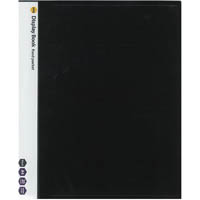 marbig display book non-refilable spine insert 20 pocket a4 black