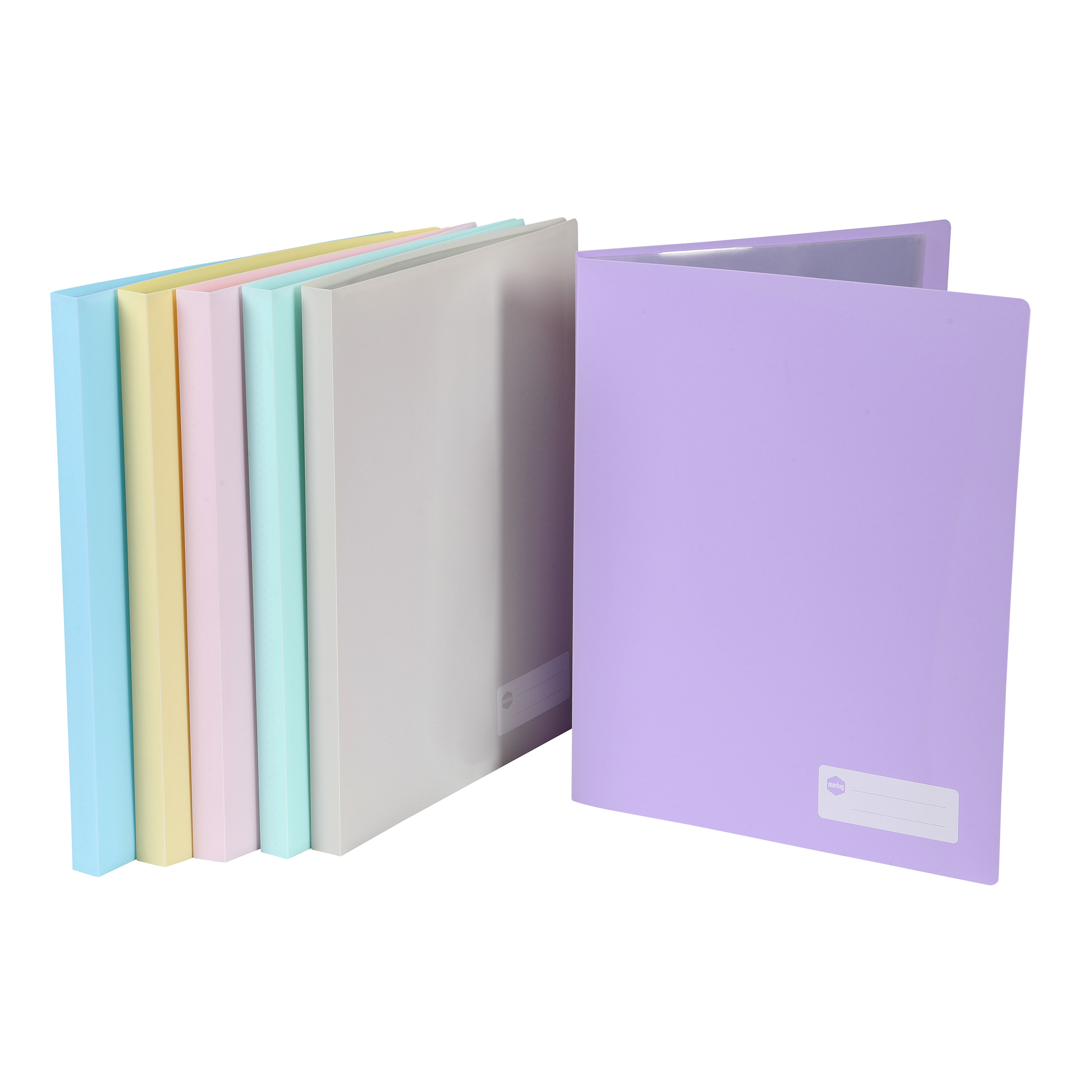Image for MARBIG DISPLAY BOOK NON-REFILLABLE 20 POCKET A4 ASSORTED from Paul John Office National
