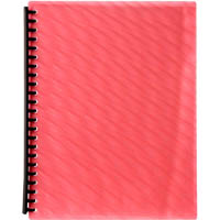 marbig display book refillable 20 pocket a4 shimmer pink