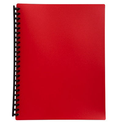 Image for MARBIG DISPLAY BOOK REFILLABLE 20 POCKET A4 RED from Office National Sydney Stationery