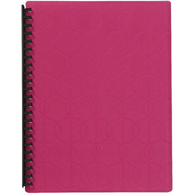 Image for MARBIG DISPLAY BOOK REFILLABLE 20 POCKET A4 PINK from PaperChase Office National