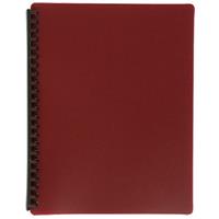 marbig display book refillable 20 pocket a4 maroon