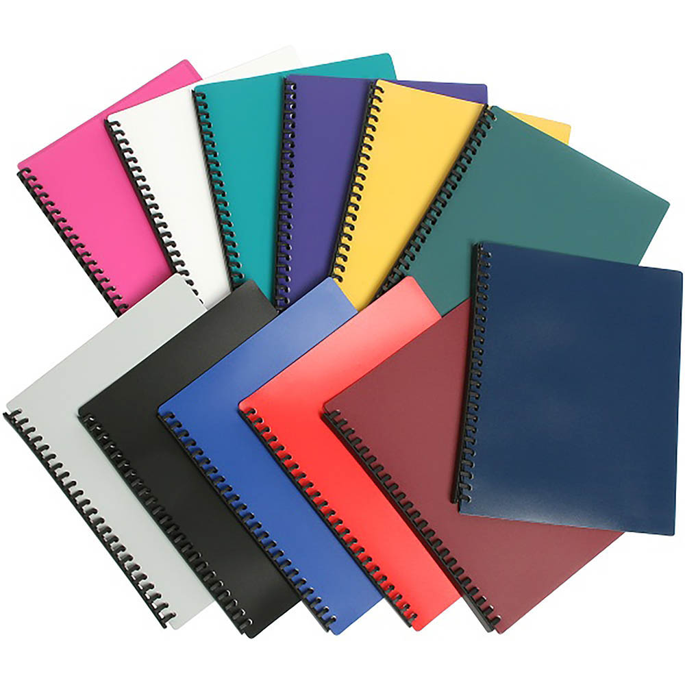 Image for MARBIG DISPLAY BOOK REFILLABLE 20 POCKET A4 ASSORTED from Chris Humphrey Office National