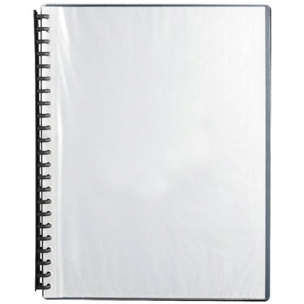 Image for MARBIG DISPLAY BOOK REFILLABLE 20 POCKET A4 CLEAR/BLACK from Surry Office National