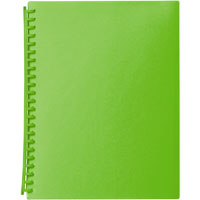 marbig display book refillable 20 pocket a4 lime
