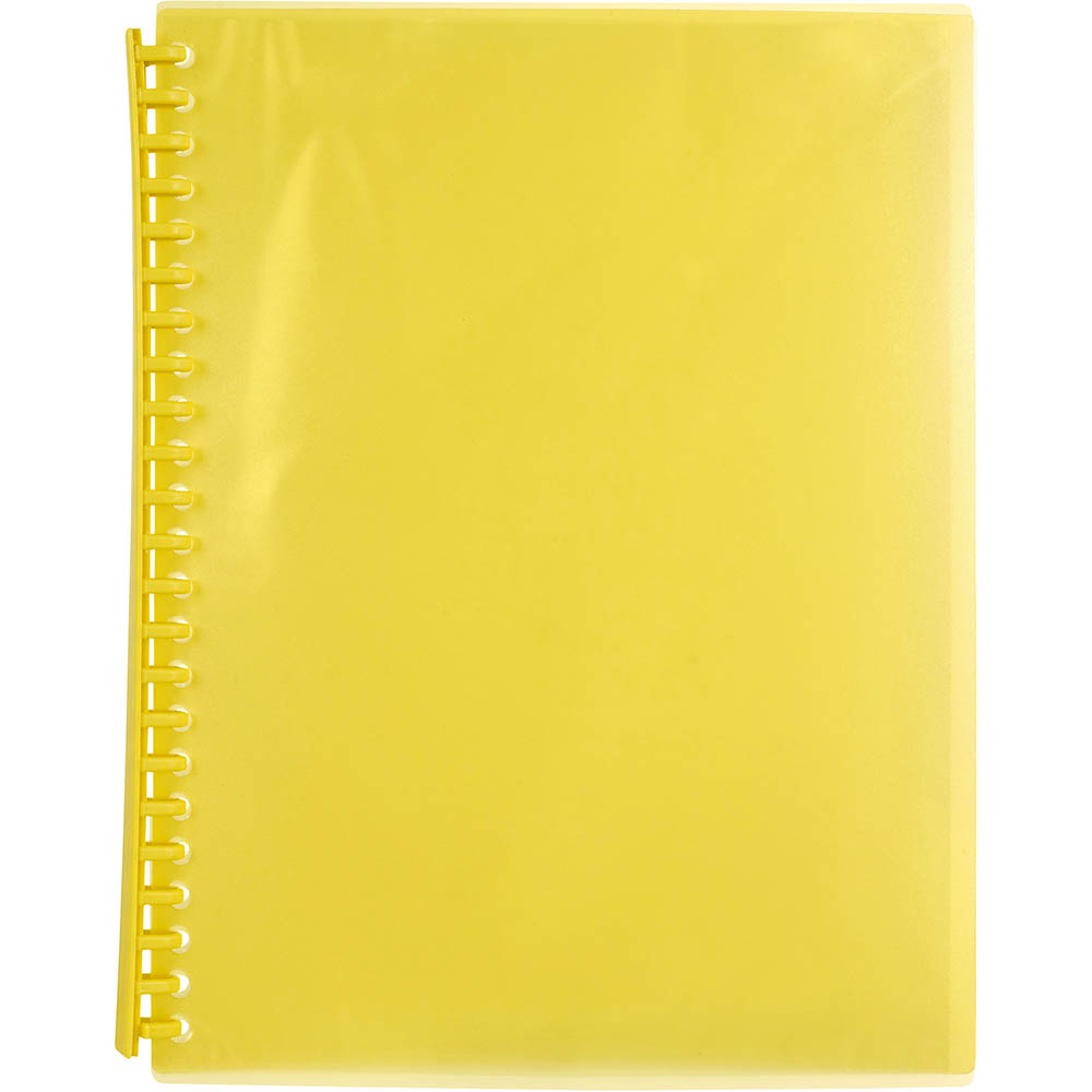 Image for MARBIG DISPLAY BOOK REFILLABLE 20 POCKET A4 SUMMER YELLOW from Emerald Office Supplies Office National