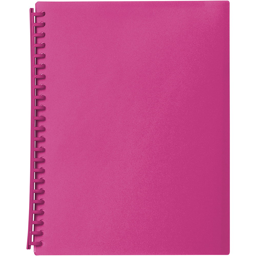 Image for MARBIG DISPLAY BOOK REFILLABLE 20 POCKET A4 PINK from Emerald Office Supplies Office National