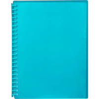 marbig clearview display book refillable insert 20 pocket a4 blue