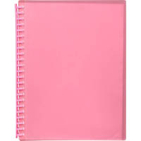 marbig clearview display book refillable insert 20 pocket a4 pink