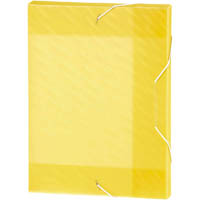 marbig box file a4 shimmer yellow