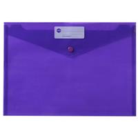 marbig doculope wallet button closure a4 purple
