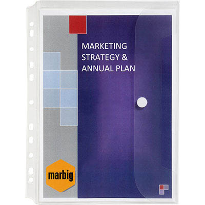 Image for MARBIG BINDER WALLET A4 CLEAR from Office National