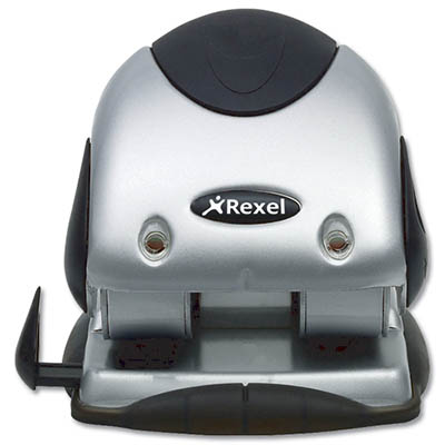Image for REXEL 2 HOLE PUNCH CLAM LARGE SILVER / BLACK from Connelly's Office National