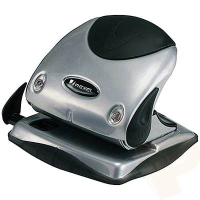 Image for REXEL 2 HOLE PUNCH CLAM 15 SHEET SILVER / BLACK from Pirie Office National