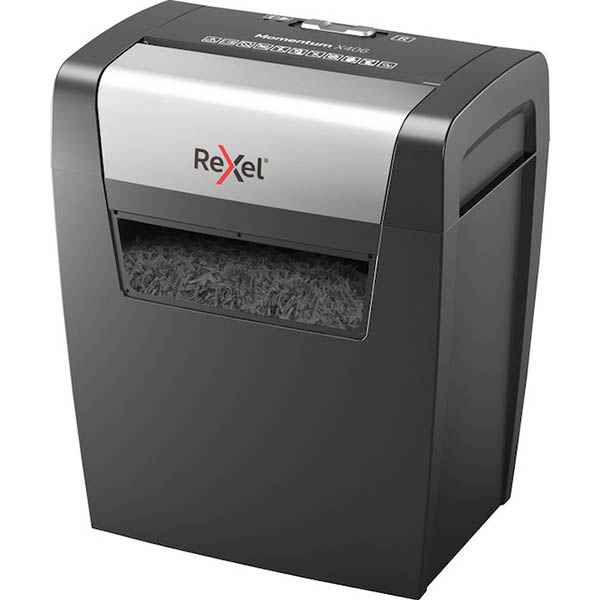 Image for REXEL MOMENTUM X406 MANUAL FEED CROSS CUT SHREDDER from OFFICE NATIONAL CANNING VALE