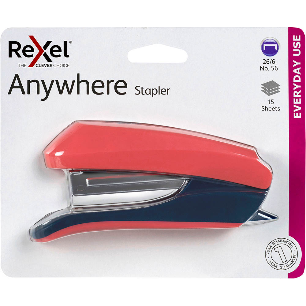 Image for REXEL ANYWHERE STAPLER PINK from Ezi Office National Tweed