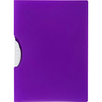 marbig summer colour swing clip report cover a4 purple