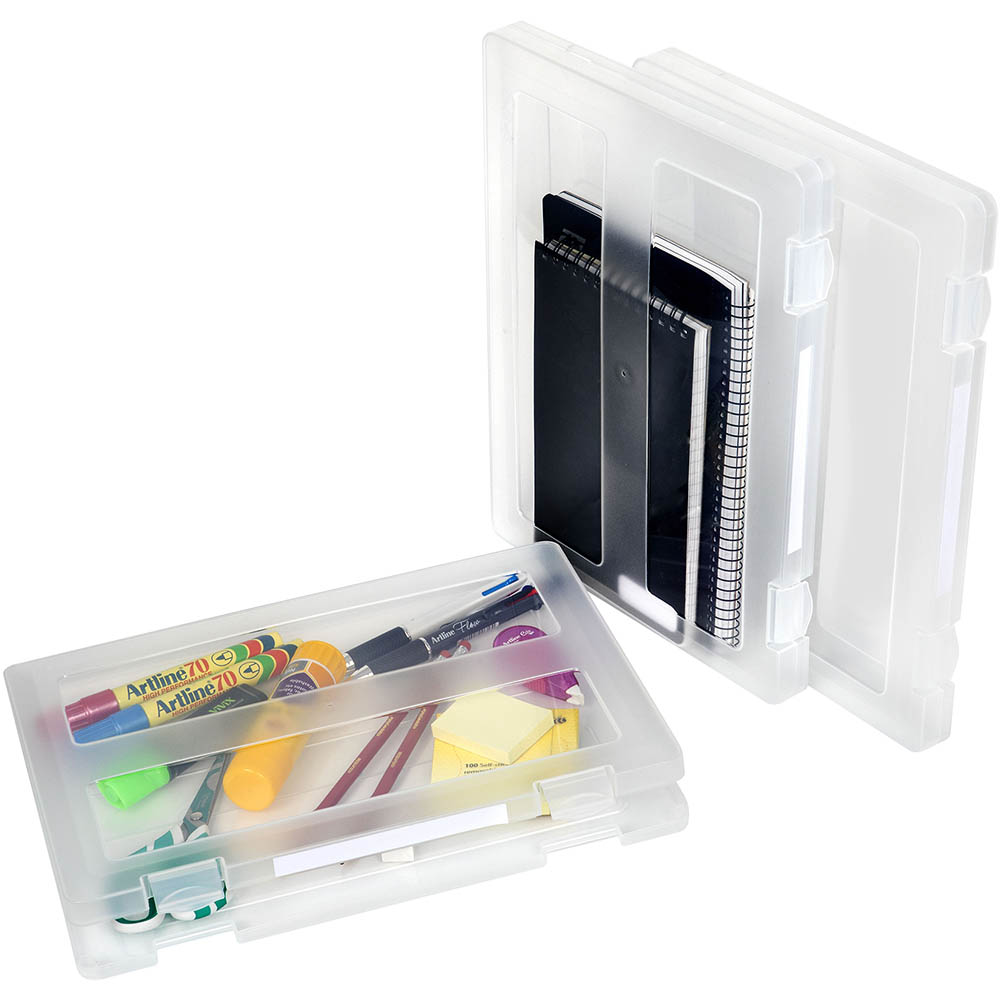 Image for MARBIG FILE CASE WITH CLIP LABELS A4 CLEAR from Copylink Office National