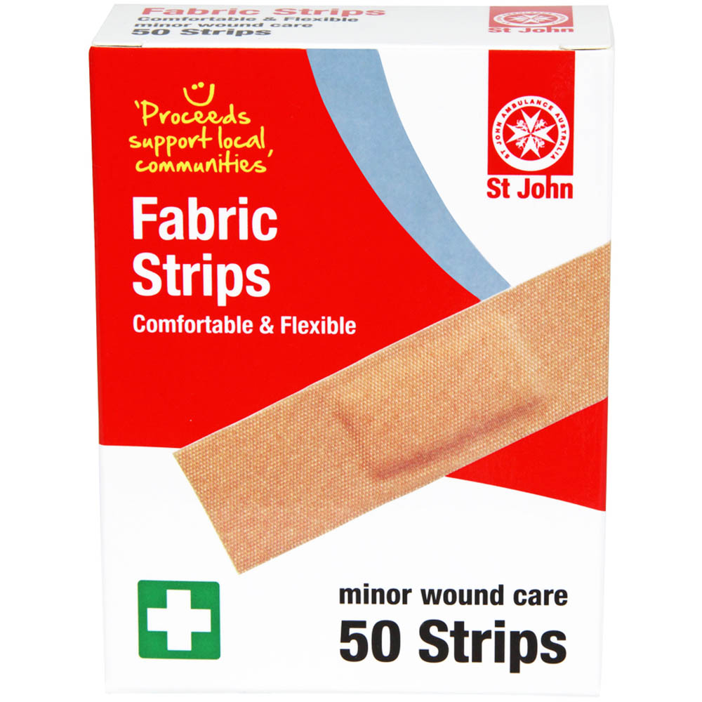 Image for ST JOHN FIRST AID STRIPS FABRIC PACK 50 from Connelly's Office National