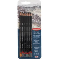 derwent tinted charcoal pencil assorted pack 6