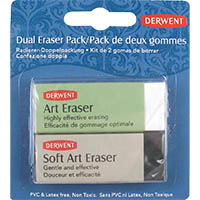 derwent dual eraser pack 2