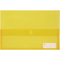 marbig polypick document wallet foolscap translucent yellow