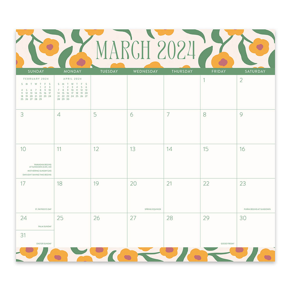 Image for ORANGE CIRCLE 24125 MAGNETIC MONTHLY PAD MODERN FLORAL from Office National