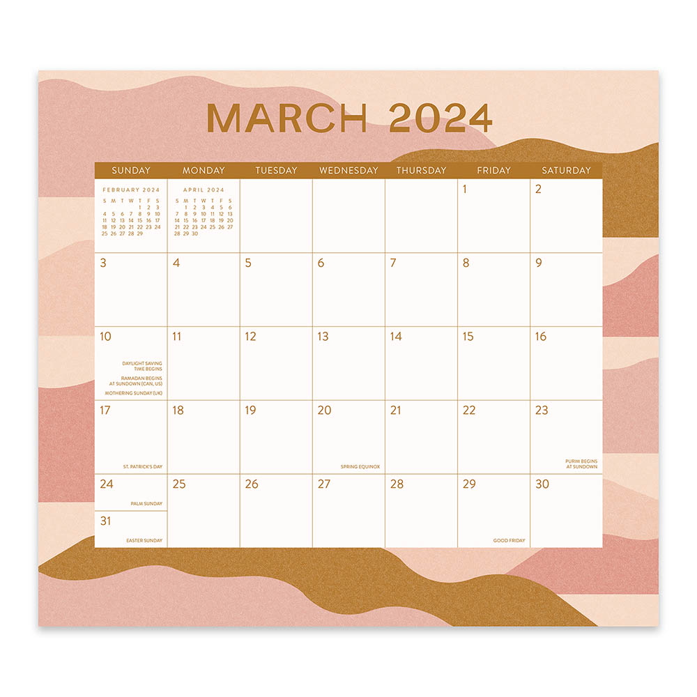 Image for ORANGE CIRCLE 24128 MAGNETIC MONTHLY PAD MUTED LANDSCAPES from Discount Office National
