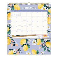 orange circle 24151 pockets plus calendar fruit and flora