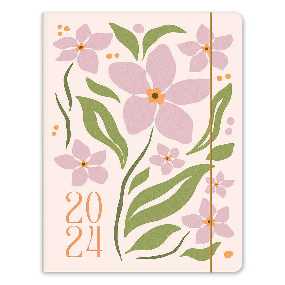 Image for ORANGE CIRCLE 24353 JUST RIGHT MONTHLY PLANNER FLOWER MARKET from Emerald Office Supplies Office National