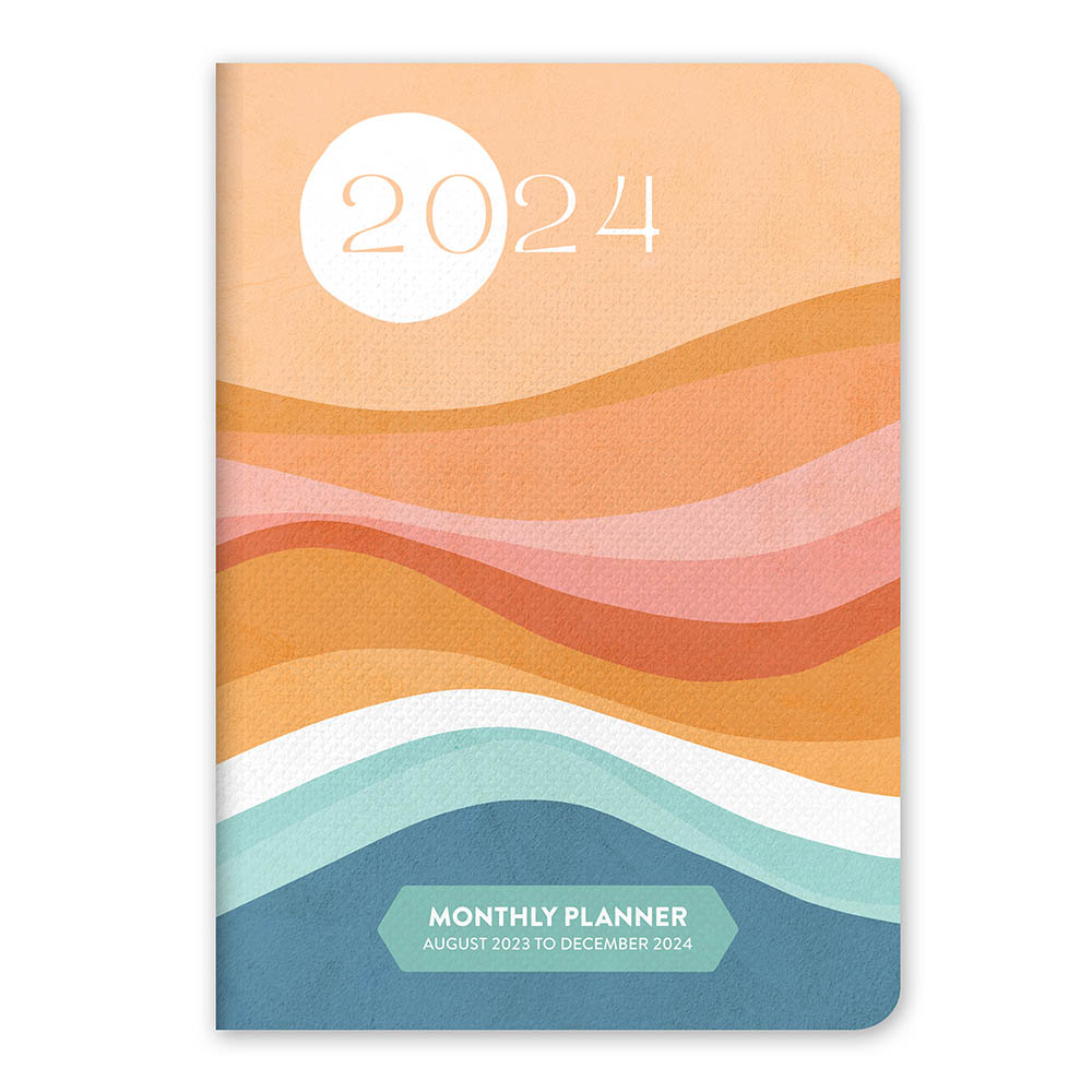 Image for ORANGE CIRCLE 24371 MONTHLY POCKET PLANNER RAINBOW WAVES from Surry Office National