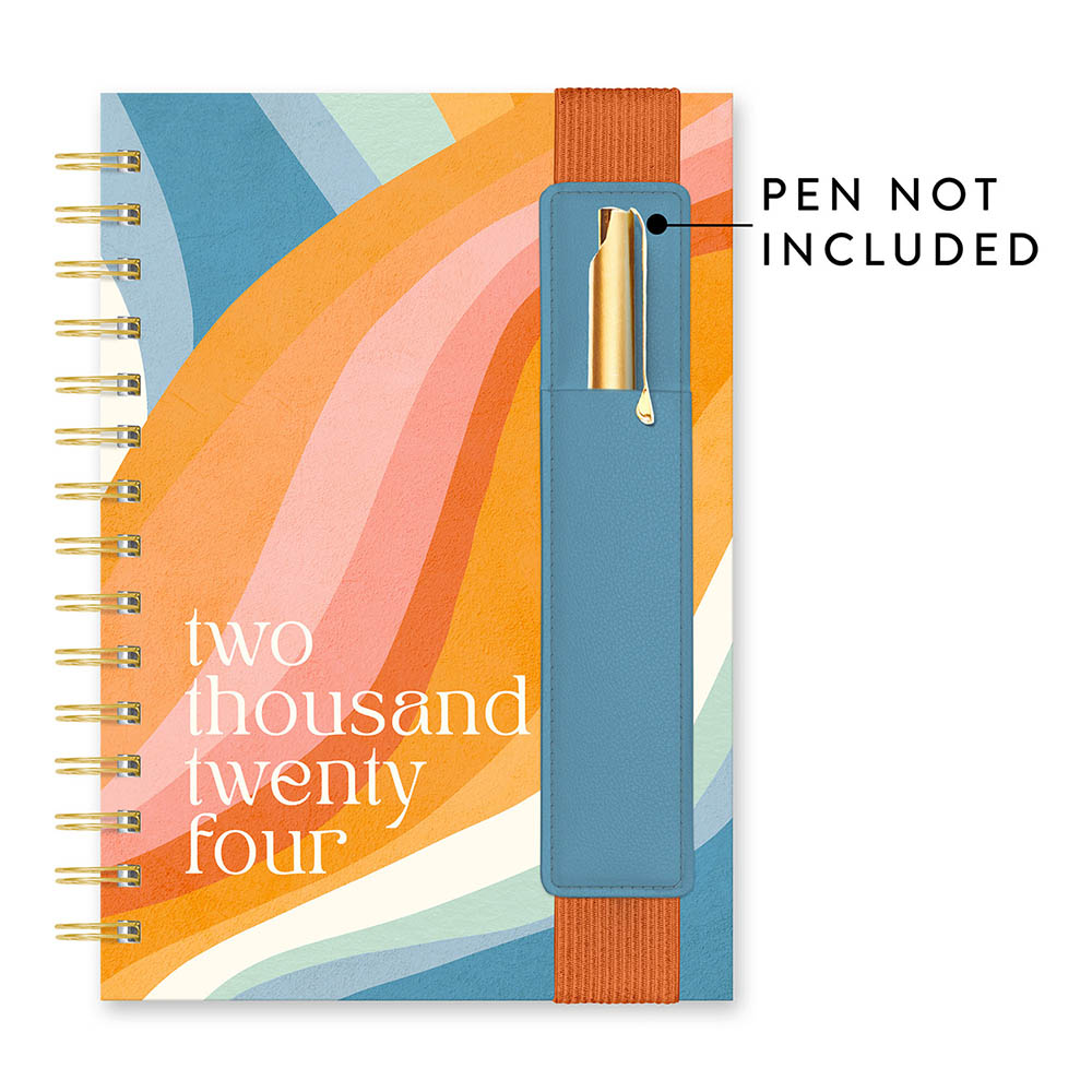 Image for ORANGE CIRCLE 24413 OLIVER PLANNER WITH PEN POCKET RAINBOW WAVES from Aztec Office National Melbourne