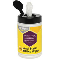 marbig antistatic cleaning wipes tub 100