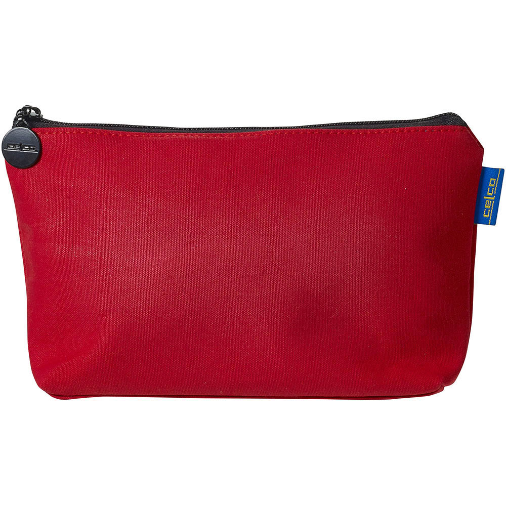 Image for CELCO CANVAS EXPANDABLE BASE PENCIL CASE RED from Mackay Business Machines (MBM) Office National