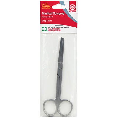 Image for ST JOHN SCISSORS STAINLESS STEEL SHARP/BLUNT END 125MM from Emerald Office Supplies Office National