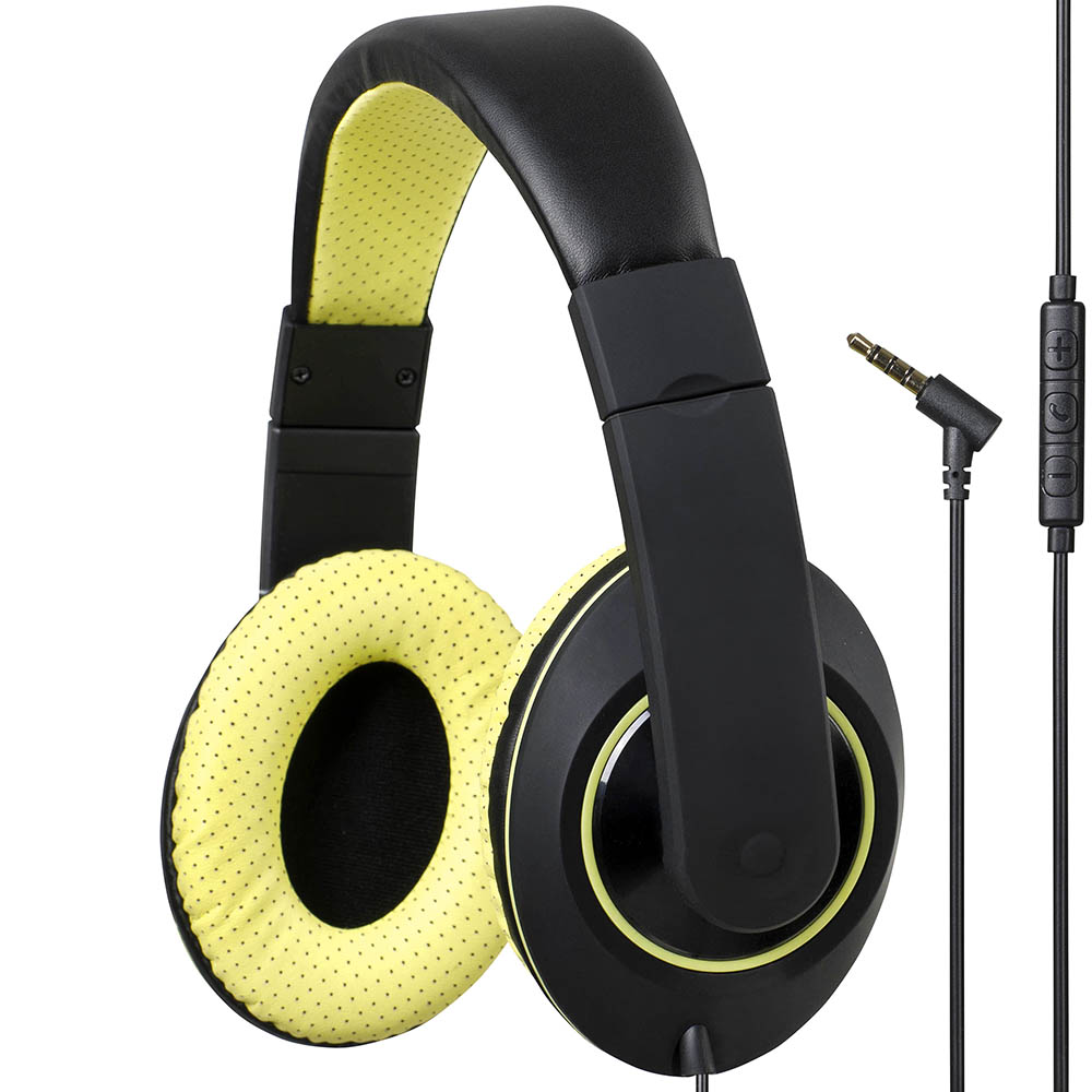 Image for KENSINGTON HEADPHONES WITH INLINE MIC AND VOLUME CONTROL GREEN from Aztec Office National Melbourne