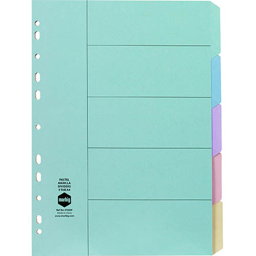 6 Sets Letter Size 8 Tab Insertable Multicolor Tabs Oxford Plastic Binder Dividers 89601 