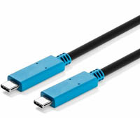 kensington usb-c gen2 cable power delivery 1m blue/black