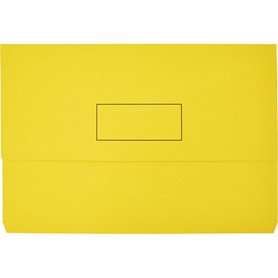 Image for MARBIG SLIMPICK DOCUMENT WALLET FOOLSCAP YELLOW from OFFICE NATIONAL CANNING VALE
